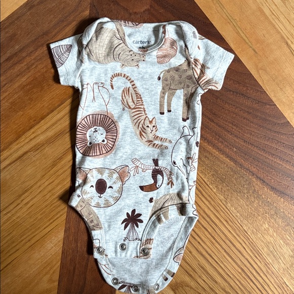 Bundle of newborn like new Carter's Beige and Brown Baby Outfits - Picture 2 of 9